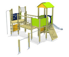 Till Play Unit, Solo - softwood outdoor playground climbing structure