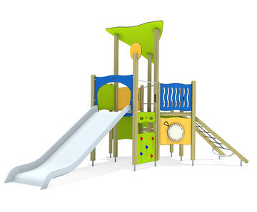 Luca Play Unit, Solo - outdoor wood playground structure for children