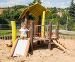 Winja Play Unit - wooden robinia playhouse for toddlers and nurseries