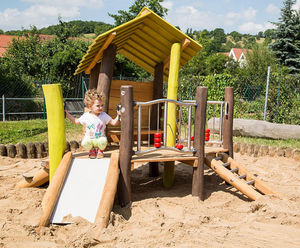 Winja Play Unit - wooden robinia playhouse for toddlers and nurseries