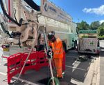 Complex interceptor cleaning works within confined access zones