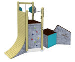 Base Climb Play Unit - pressure-treated wood outdoor climbing structure