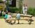 Black Forest Park Bench - outdoor softwood bench with steel supports 2