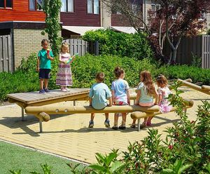 Black Forest Park Bench - outdoor softwood bench with steel supports