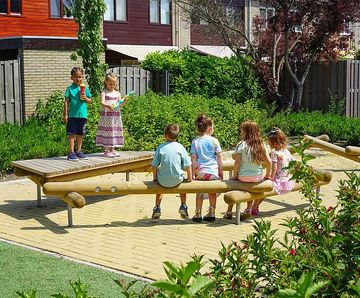 Black Forest Park Bench - outdoor softwood bench with steel supports