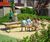 Black Forest Park Bench - outdoor softwood bench with steel supports 0