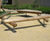 Black Forest Park Bench - outdoor softwood bench with steel supports 3