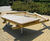 Black Forest Park Bench - outdoor softwood bench with steel supports 4