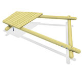 Vogelsberg Park Bench - outdoor softwood bench for public spaces - on this page