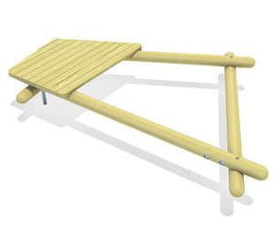 Vogelsberg Park Bench - outdoor softwood bench for public spaces