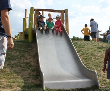 Steep Slide Wide Ph 195 Cm (attachment)  - stainless steel playground slide