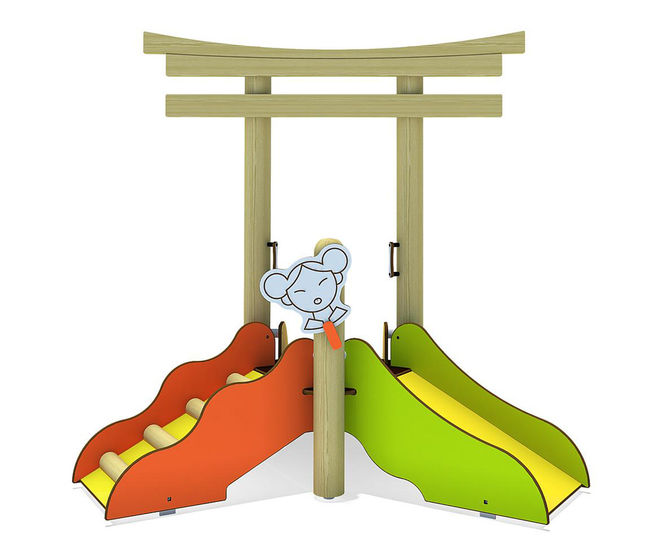 Lilie Play Unit - softwood outdoor play structure for young children