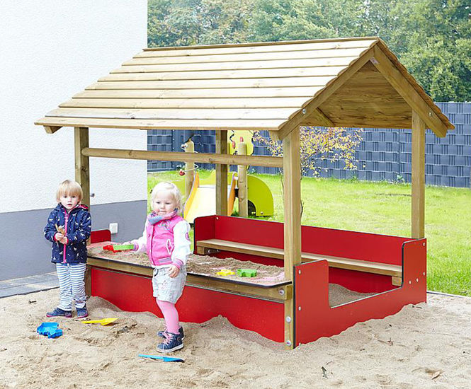 Sand Playing Sun Bakery Cottage - wood outdoor sand playhouse for kids