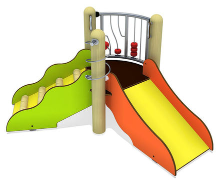 Violet Play Unit - outdoor softwood toddler climbing play structure