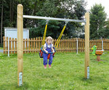 Daisy Little Swing - toddler swing set, pressure-treated softwood frame - on this page