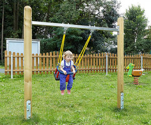 Daisy Little Swing - toddler swing set, pressure-treated softwood frame