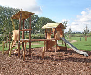 Milam Play Unit, Solo - robinia wood outdoor playground structure