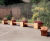 Modular Outdoor Hardwood Planter System with Linking Seats 0