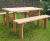 Cleveland Hardwood Picnic Set - Outdoor picnic table with built-in seats 1