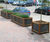 Versailles Slate Planter - hardwood and slate outdoor planter for streets 0