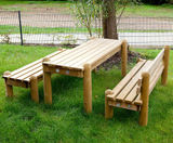 Eibini Table - solid wood indoor/outdoor table for communal seating - on this page