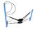 Single Curver - blue steel playground swing for outdoor coordination 2