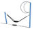 Single Curver - blue steel playground swing for outdoor coordination 3
