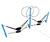 Double Curver - blue steel playground swing for two users 3
