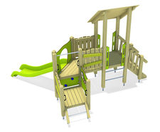Jannu Play Unit, Solo - outdoor wood playground structure for children