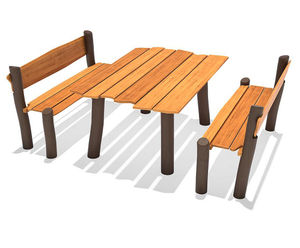 Simba Seating Group - outdoor oiled robinia table and bench set