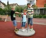 Uranus Stand-Up Roundabout - stainless steel playground spinning ride