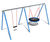 Luna Swing - steel playground swing set with nest and flat seats 7