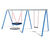 Luna Swing - steel playground swing set with nest and flat seats 6