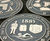 Cast bronze in-ground trail markers for pavements 1