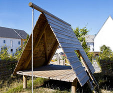 Seaside A-Frame House - softwood outdoor playhouse for children