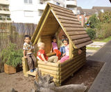 Alexander Play House - softwood log cabin playhouse with terrace - on this page