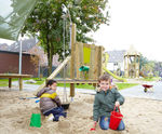 Little Woodpecker Sand Construction Site - wood outdoor sand play unit