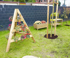 Mentha Planting Pyramid - softwood vertical planter for outdoor spaces