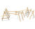 Crona Play Unit - natural robinia wood outdoor climbing structure 5