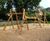 Crona Play Unit - natural robinia wood outdoor climbing structure 0