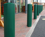 Plain Round Galvanised Steel Bollards - steel parking and access posts