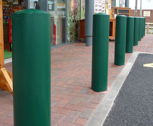Plain Round Galvanised Steel Bollards - steel parking and access posts