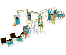 Scorpion Trail Play Unit - outdoor wood climbing play structure for kids