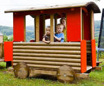 Large Train Wagon - outdoor wooden play structure for children