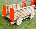 Large Train Tender - outdoor wooden play train for playgrounds