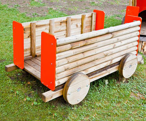 Large Train Tender - outdoor wooden play train for playgrounds
