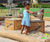 Olm Small Seat Box - outdoor robinia wood bench for playgrounds 0