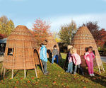 Wicker Huts - natural willow play structures for children's outdoor spaces