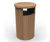 LBR 90 Round Lockable Litter Bin - hardwood outdoor waste bin 6