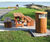 LBR 90 Round Lockable Litter Bin - hardwood outdoor waste bin 0